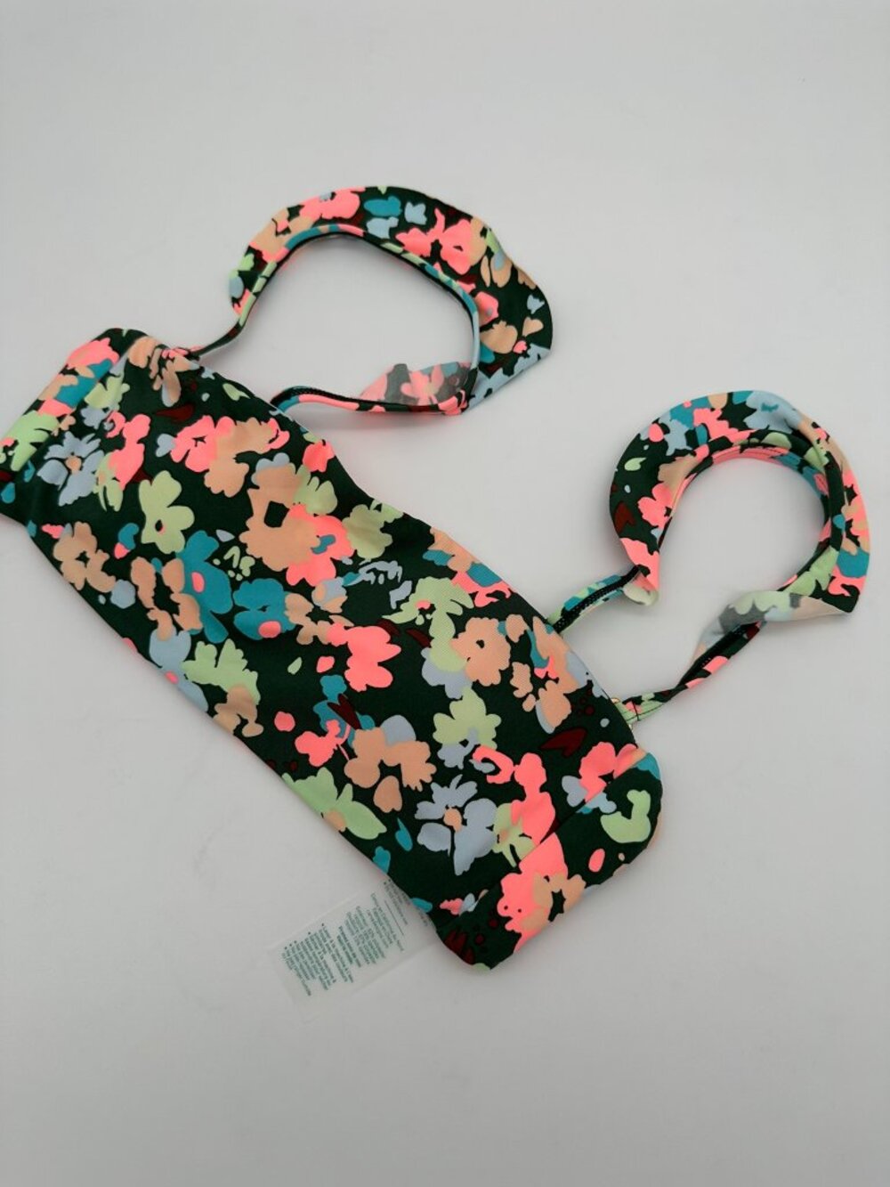 NWOT Carve Designs Womens Bev Ruffle Bandeau Bikini Swim Top, Size S, Wildflower